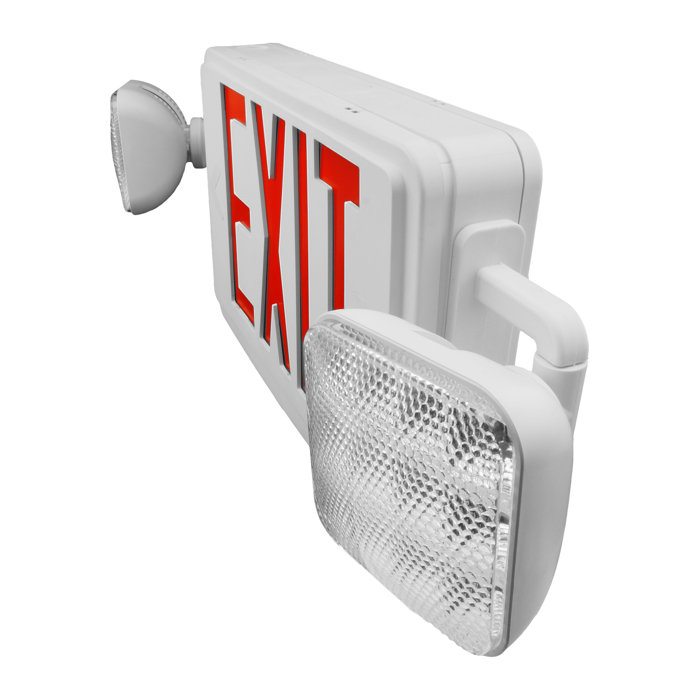 NICOR Lighting Thermoplastic LED Emergency Exit Combo Sign Wayfair